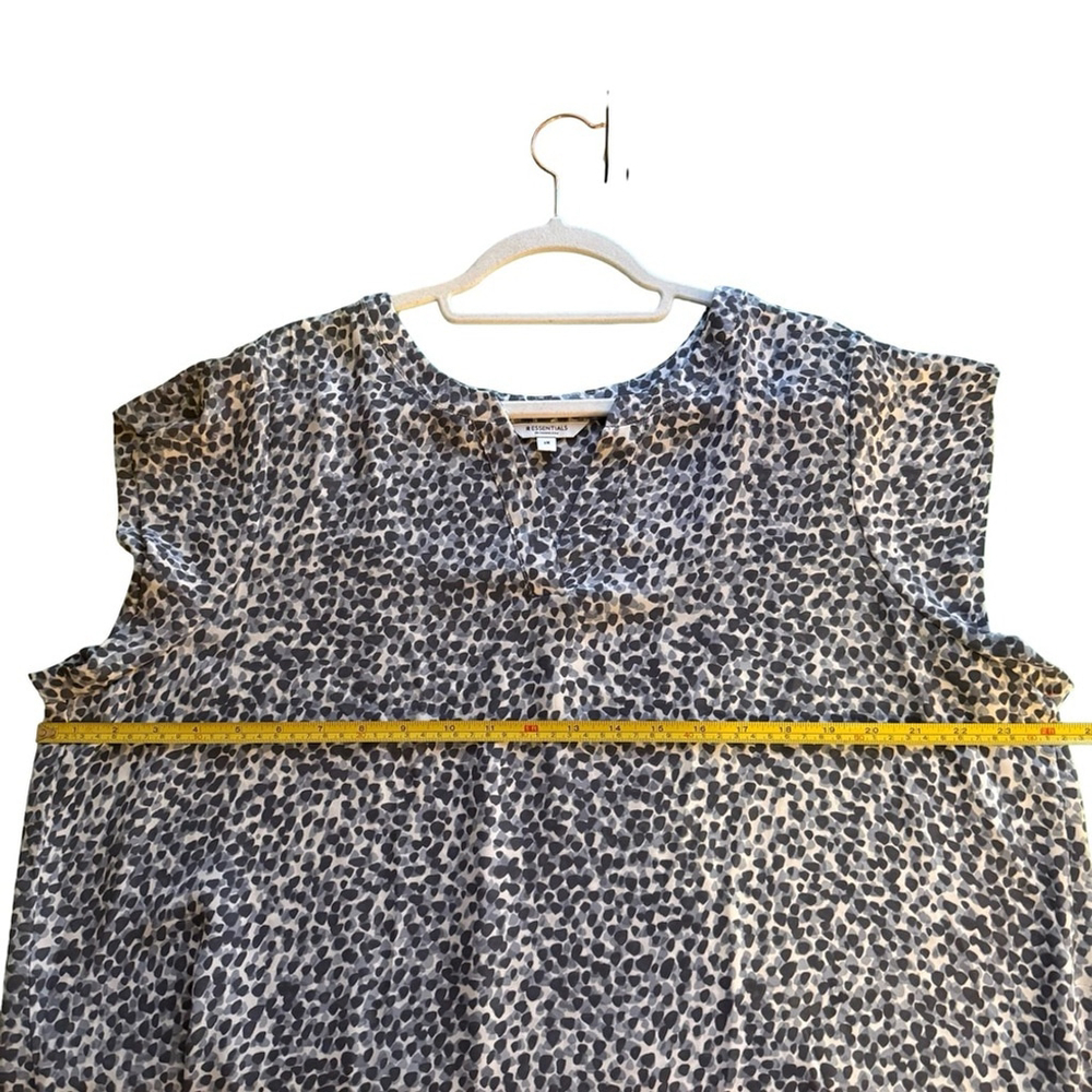 Reitmans Essentials Blue Abstract Patterned Blous… - image 7